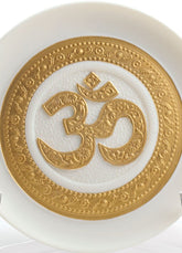 Om Decorative Plate, Golden Luster